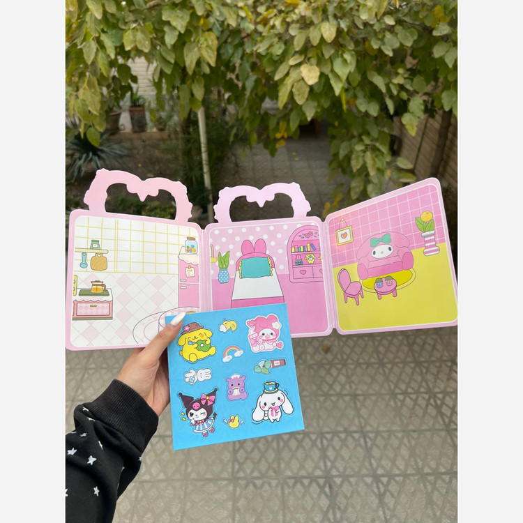 دفترچه 3 بعدی آهنربایی مگنتی مدل دیزاین اتاق کرومی و دوستان
