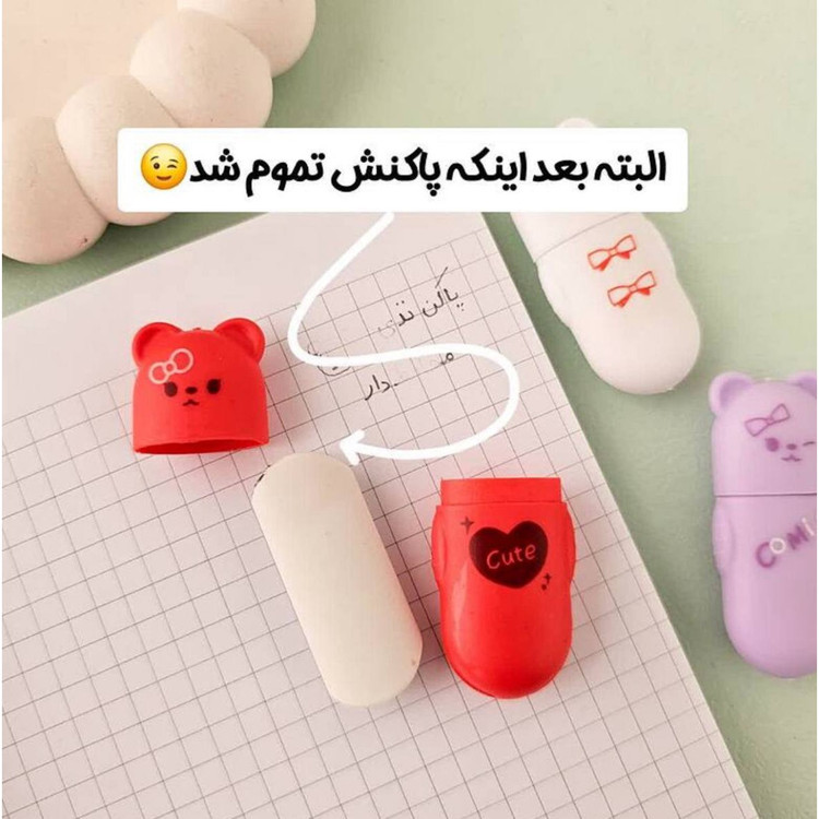پاکن / پاک کن قابدار تدی در 3 رنگ