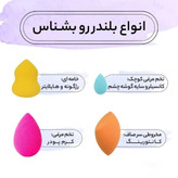 بیوتی بلندر/ پد تخم مرغی آرایش و کرم پودر در 5 رنگ جذاب