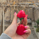 بالم لب حرارتی توت فرنگی با آویز تدی